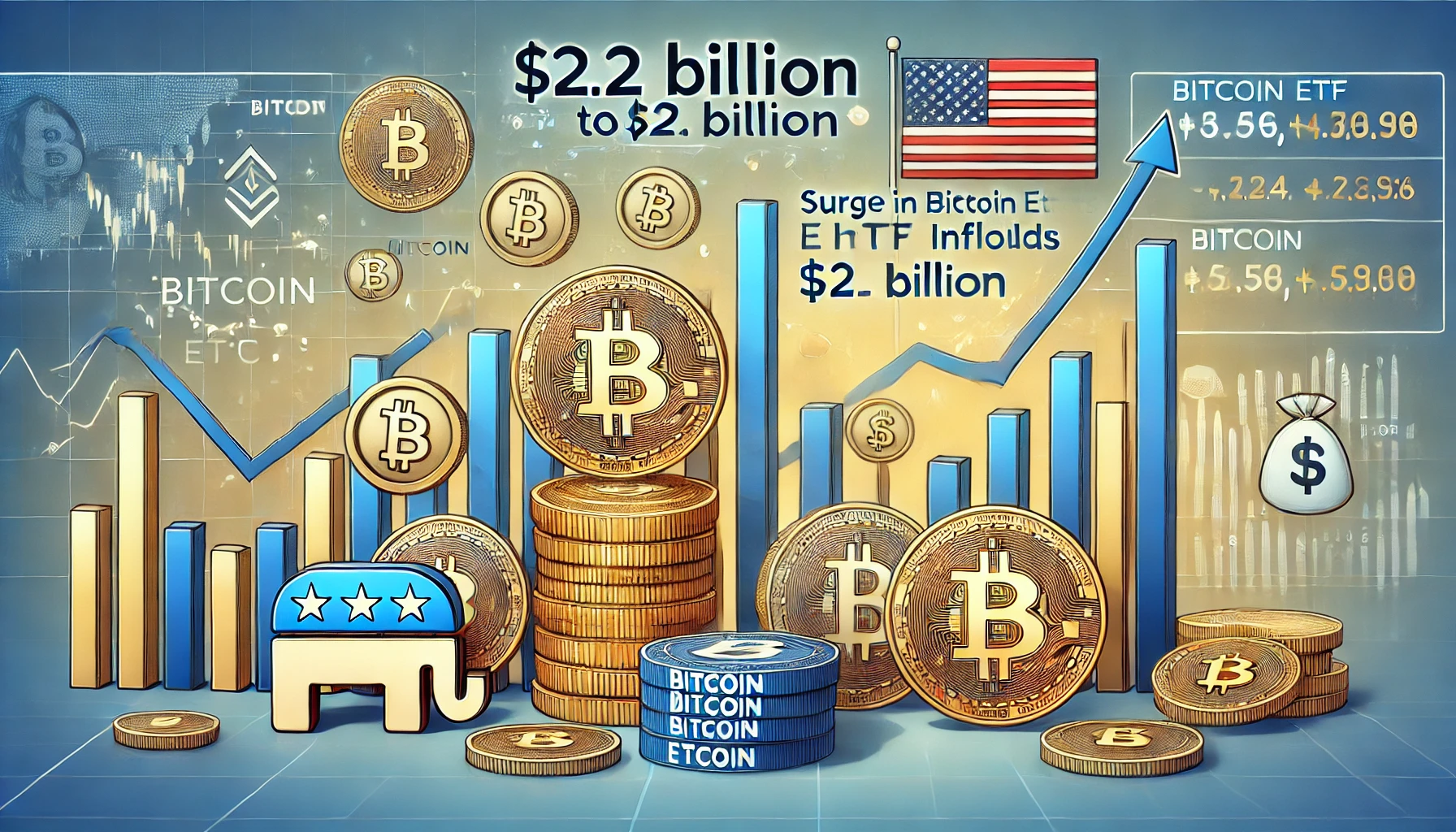 Bitcoin ETF Inflows Soar to $2.2B as U.S. Election Sparks Market Moves